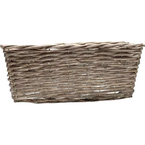 Jardinière Panier en Osier Gris de 40X18X16cm