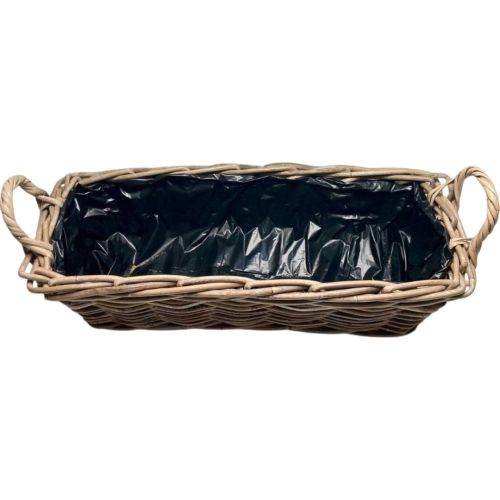 Jardinière Basket en Osier 20X50X15 avec Anses