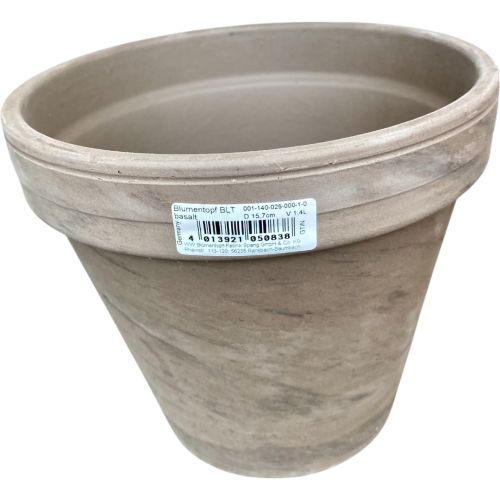 Pot en Basalte D15.5 x 13.5H – 15.5 cm
